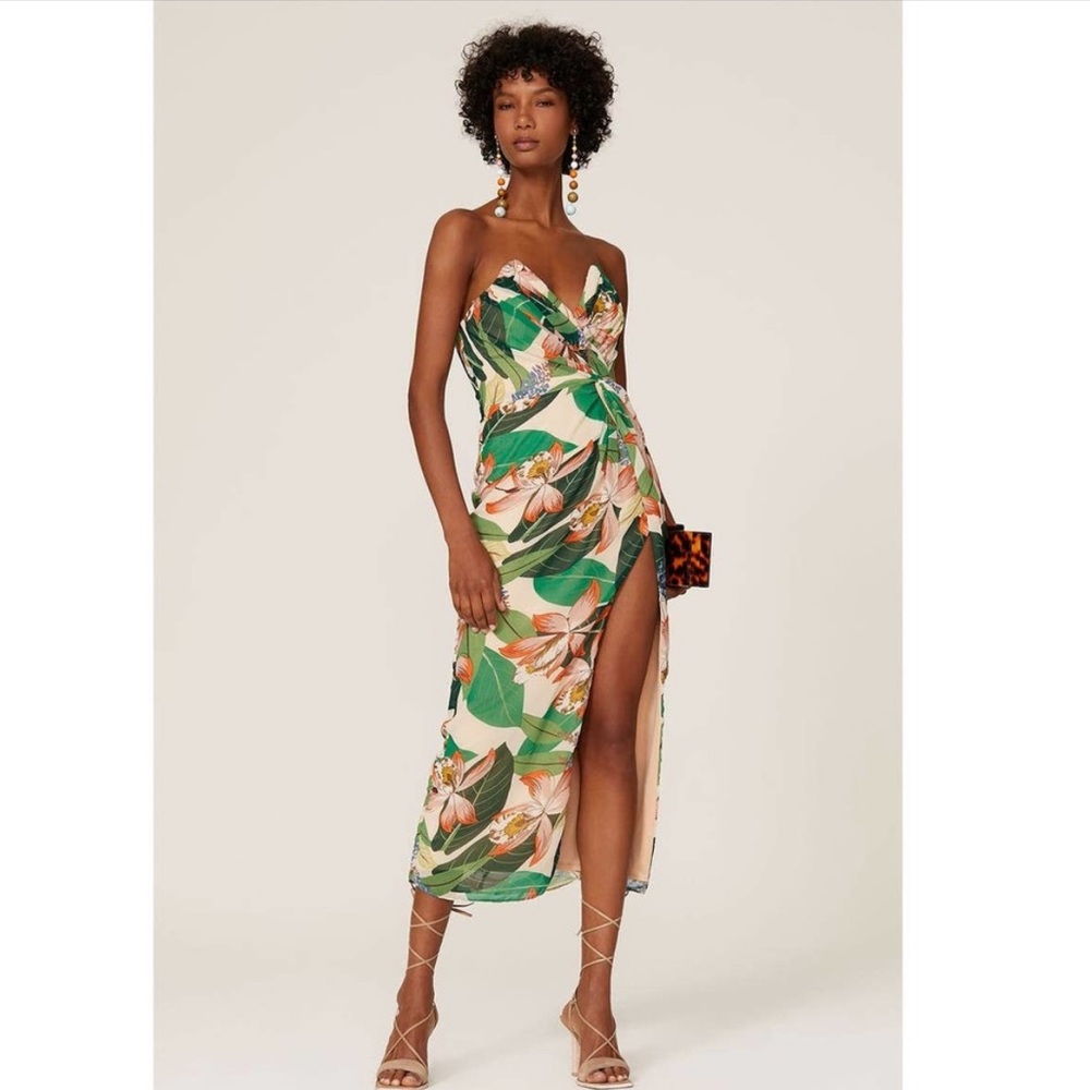 Katie May Come On Home Green Floral Dress, EUC, Size XL, MSRP $425